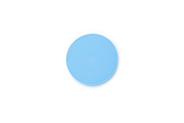 colorful beauty blender and sponge for makeup on white background 