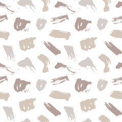 Vector fashion brushes bold seamless pattern