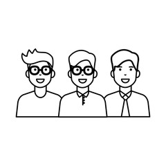 Isolated avatar men vector design