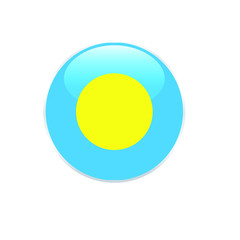 Palau  round flag . closy flag of Palau  - vector button. 