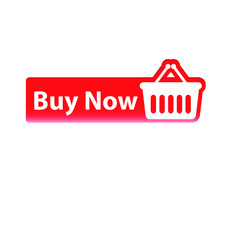 buy now red button. website element. online shop icon, shopping cart icon