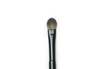eye shadow brushes on white background 