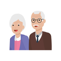 Grandmother and grandfather cartoon vector design