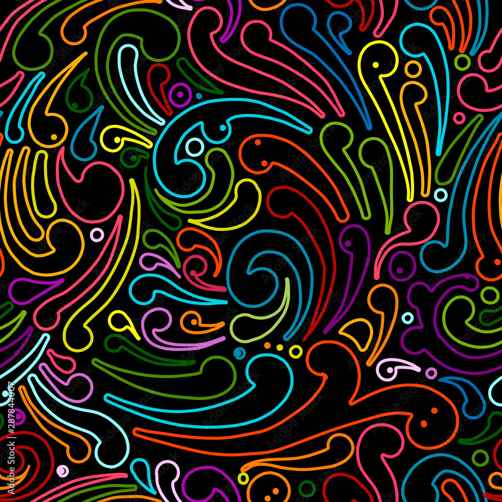 Poster abstract swirl seamless pattern for your design