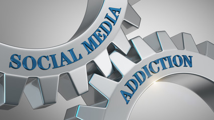 Social media addiction concept
