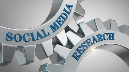 Social media research concept