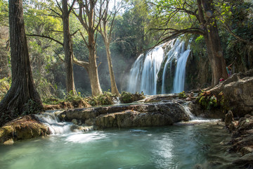 Cascadas de Chiflón, a beautiful waterfall in the park. Mexico
