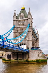 Fototapeta na wymiar London Tower bridge over Thames river, United Kingdom