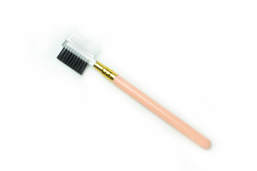 makeup eye shadow brush on white back ground 