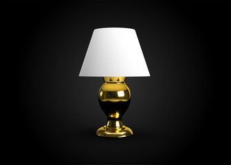 Bedside Lamp Antique Style Design 3D Render