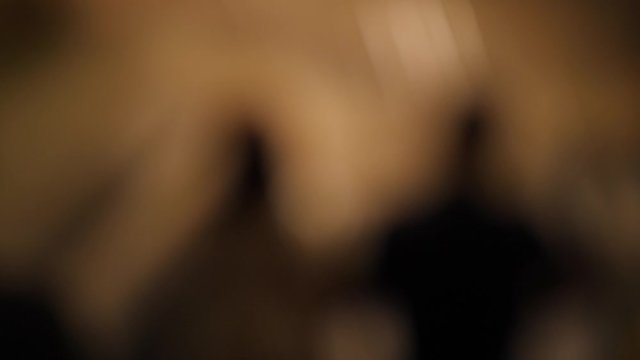 POV Blind Person Walking in Subway. Bad Vision Disease Health Problem. 4K