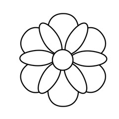 Isolated flower ornament design