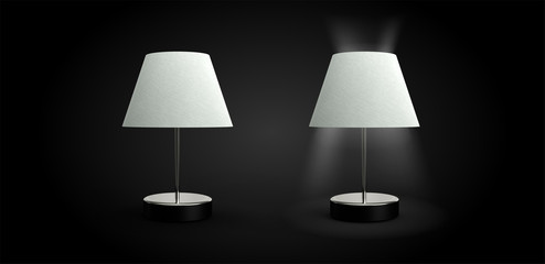 Bedside Lamp Antique Style Design 3D Render