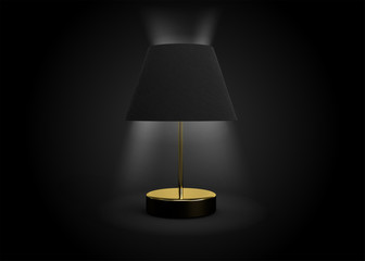 Bedside Lamp Antique Style Design 3D Render