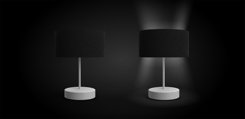 Bedside Lamp Antique Style Design 3D Render