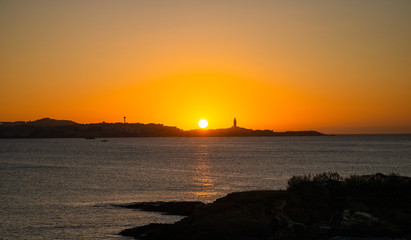 Fototapeta premium atardecer dorado