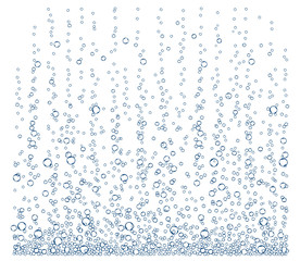 Fizzy drink isolated on white background. Air bubbles. Vector