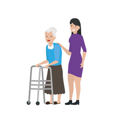 Obraz premium Grandmother cartoon vector design
