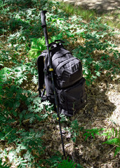 Mochila tactica negra senderismo montaña
