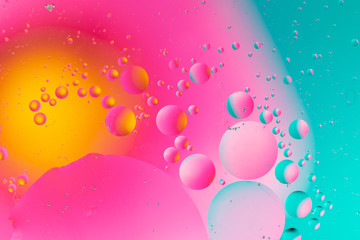 Water bubbles. Macro shot of air or molecule. Abstract space background.
