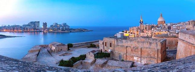 Valletta Skyline at sunset, Malta