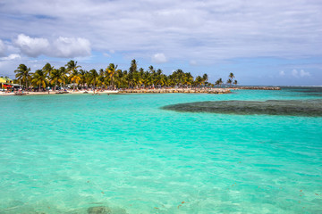 Beautiful view of caribbean lagoon