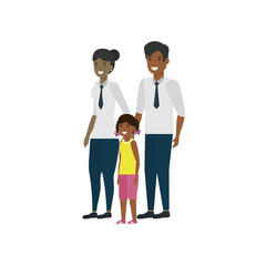 Fototapeta premium Isolated family members vector design