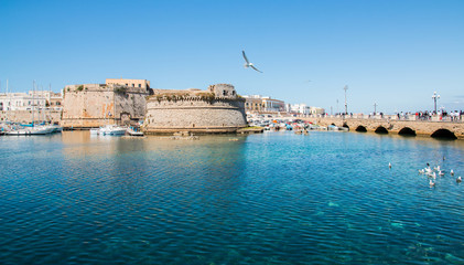 Angioino Aragonese castle of Gallipoli, Salento, Italy