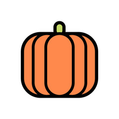 Pumpkin icon vector, pumpkin sign