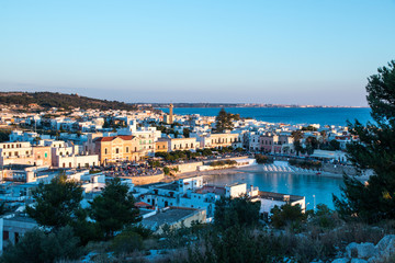 Naklejka premium Panoramic view of Santa Maria al Bagno, a village near ionian sea, Apulia, Salento, Italy