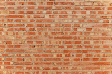 Facade with brick texture wall