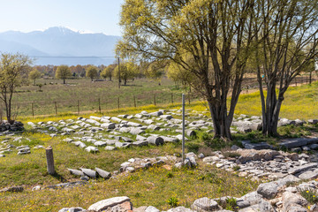 Ancient Ruins at archaeological area of Philippi, Greece