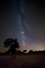 Night sky with milky way in Alentejo, Portugal