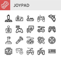 Set of joypad icons such as Gamepad, Joystick, Controller, Videogame, Game console, Game, Game controller , joypad