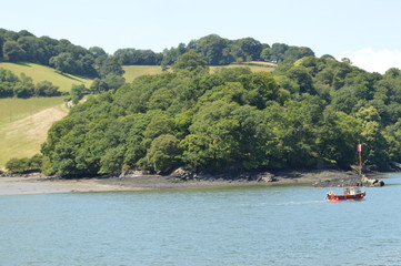 Fototapeta na wymiar View over River Dart from Greenway, Devon