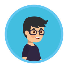 Isolated boy cartoon design