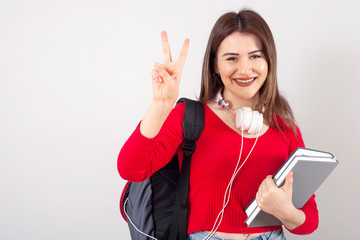 portrait of a young woman university student