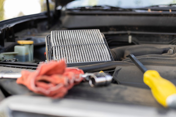 minor automotive issues that may come up from flat tire, dirty air filter, or low oil.  