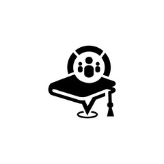 University Or academy locator/finder logo or icon design template