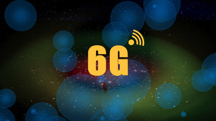 3d rendering of new generation of high-speed mobile technology for connecting Internet 6G