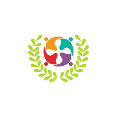 Commitment Teamwork Together Business Logo Illustration Vector