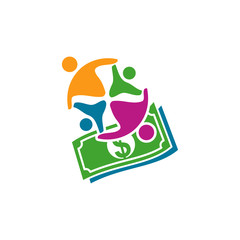 Commitment Teamwork Together Business Logo Illustration Vector