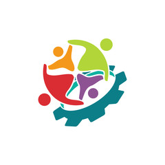 Commitment Teamwork Together Business Logo Illustration Vector