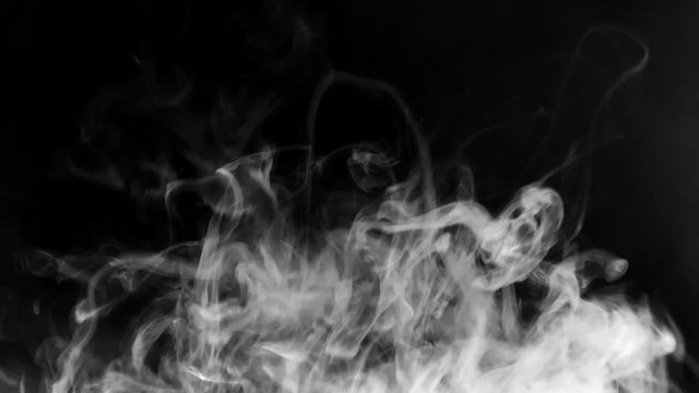 Heluin Concept. Fear. Horror. Something In Smoke. Smoke VFX Elements. Magic Halloween. Smoke On A Black Background