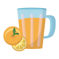 Isolated orange juice design