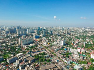 Fototapeta na wymiar Aerial view modern building condominium and office