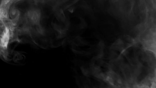 Heluin Concept. Fear. Horror. Something In Smoke. Smoke VFX Elements. Magic Halloween. Smoke On A Black Background