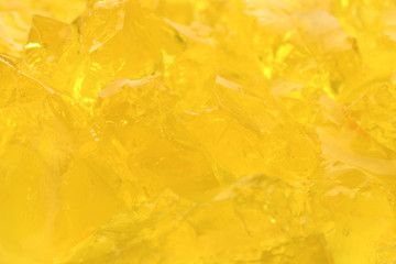 Yellow tasty fruit jelly as background, closeup - obrazy, fototapety, plakaty