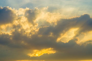 Fototapeta na wymiar Colorful sunset sky with cloud
