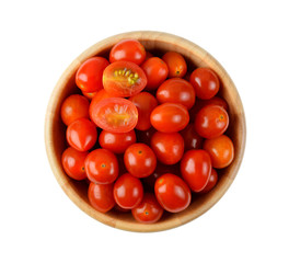 Tomato vegetable slice isolated on white background